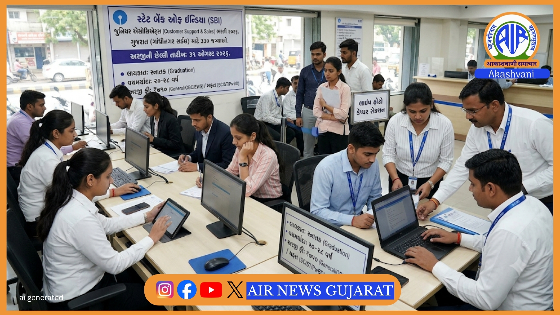 SBI માં 7,680 જગ્યાઓ પર મેગા ભરતી: ગ્રેજ્યુએટ્સ માટે સુવર્ણ તક, જાણો લાયકાત અને અરજી પ્રક્રિયા