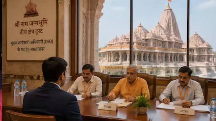 अयोध्येतील श्री रामजन्म तीर्थक्षेत्र ट्रस्टच्या सीईओ पदासाठी १८ उमेदवारांच्या मुलाखती पूर्ण