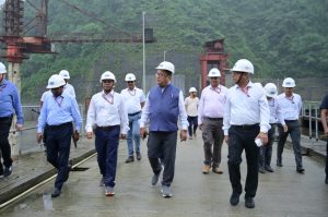 গেৰুকামুখৰ এন এইচ পি চিৰ নামনি সোৱণশিৰি জলবিদ্যুৎ প্রকল্প পৰিদৰ্শন মন্ত্রী ডাঃ ৰণোজ পেগুৰ