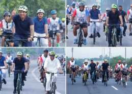 কেন্দ্রীয় যুব কল্যাণ ও ক্রীড়ামন্ত্রী ডক্টর মনসুখ মান্ডভিয়া আজ নতুন দিল্লিতে ৮৪-তম সান্ডেজ অন সাইকেল পর্বে অংশ গ্রহণ করেন।