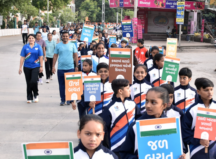૮૦મા સ્વતંત્રતા પર્વ નિમિત્તે અમરેલીમાં વોકેથોનનું આયોજન, વિદ્યાર્થીઓ અને યુવાનોએ ઉત્સાહભેર લીધો ભાગ