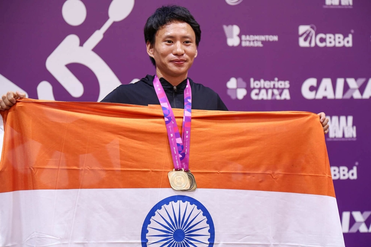 Arunachal’s para shuttler Biri Takar clinches double medal at BWF Para World Circuit