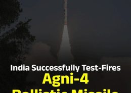 India successfully test-fires medium-range Agni-4 ballistic missile in Odisha