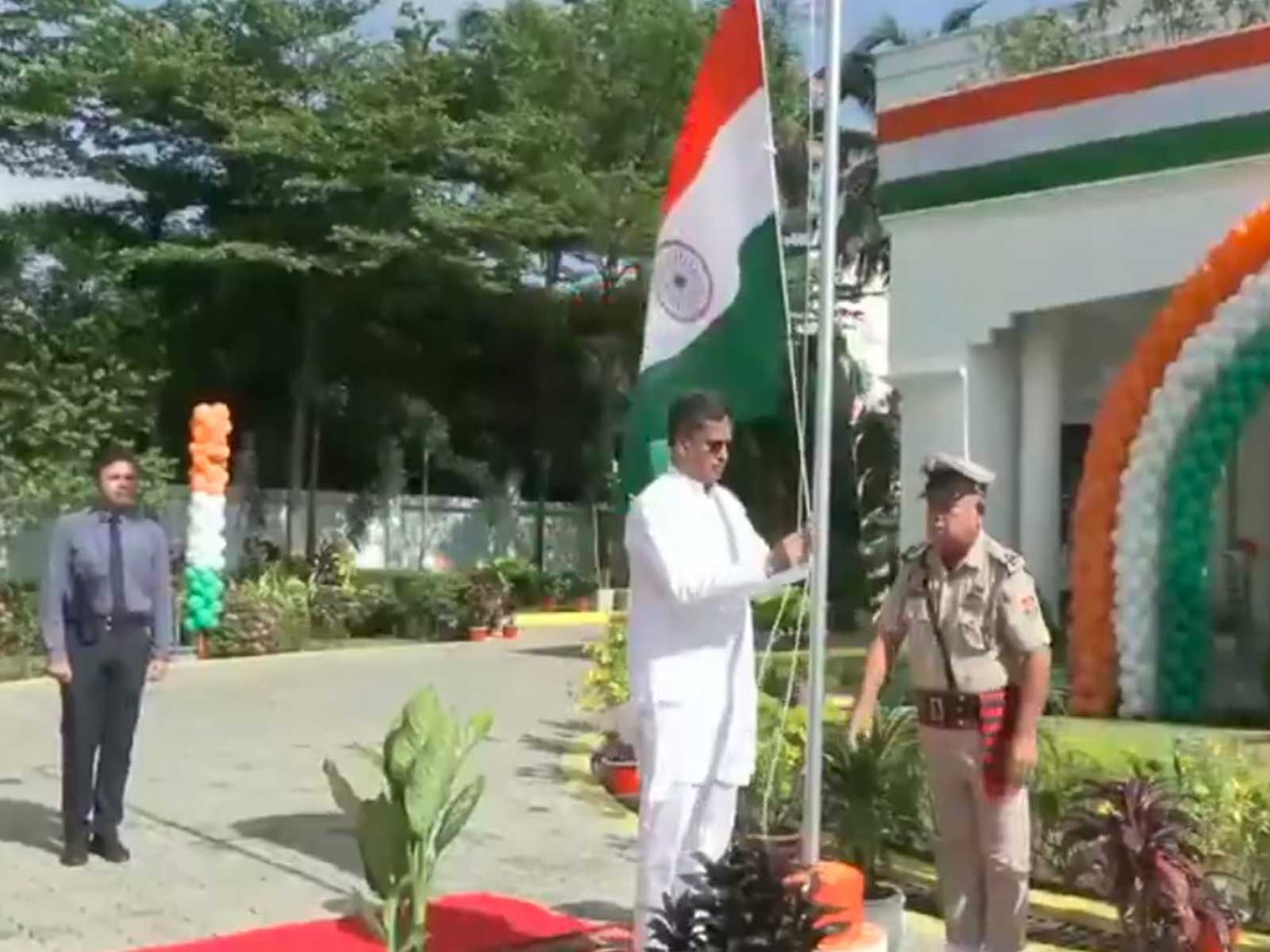 Tripura CM Manik Saha hoists National Flag at state-level 80th Independence Day celebrations