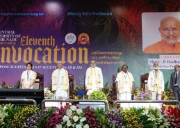 Vice President C P Radhakrishnan addresses 11th convocation of Central University of Tamil Nadu