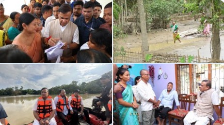 উজনিৰ বান ক্ষতিগ্রস্ত অঞ্চল পৰিদৰ্শন কৰি জনসাধাৰণক সকলো ধৰণৰ সহায়ৰ আশ্বাস মুখ্যমন্ত্রী ড০ হিমন্ত বিশ্ব শৰ্মাৰ