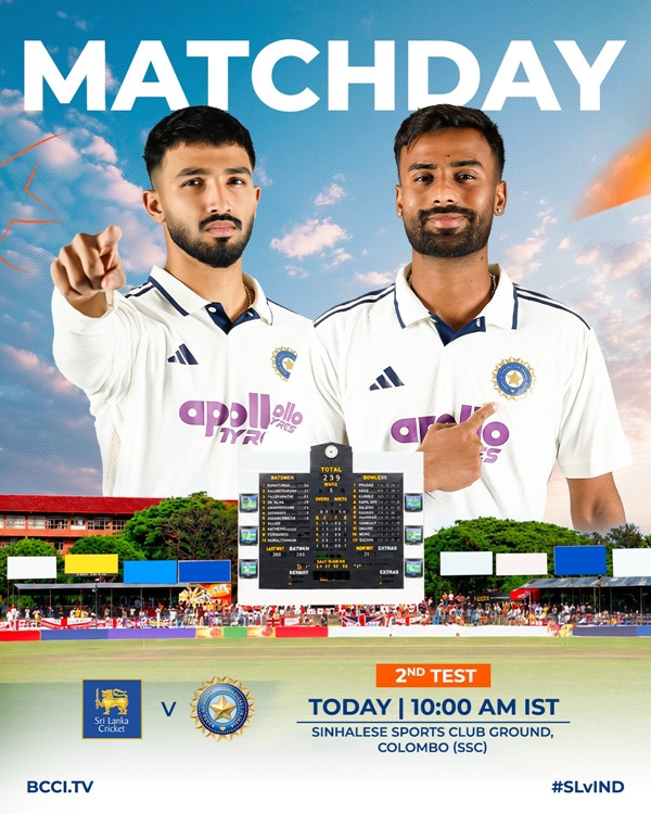 Final Test match of the series between India and host Sri Lanka underway in Colombo