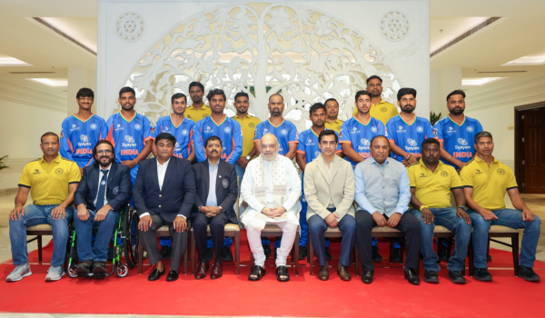 Home Minister Amit Shah meets Divyang Men’s Cricket Team of India