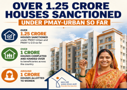 Over 1.25 Crore Houses Sanctioned Under PMAY-Urban So Far: Govt Over 1.25 Crore Houses Sanctioned Under PMAY-Urban So Far: Govt