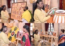 President Droupadi Murmu Interacts with Artists at Rashtrapati Bhavan