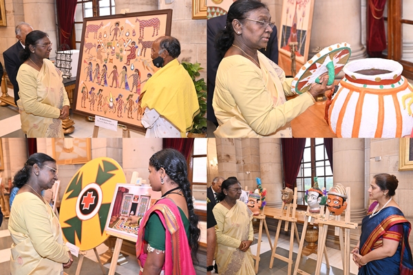 President Droupadi Murmu Interacts with Artists at Rashtrapati Bhavan