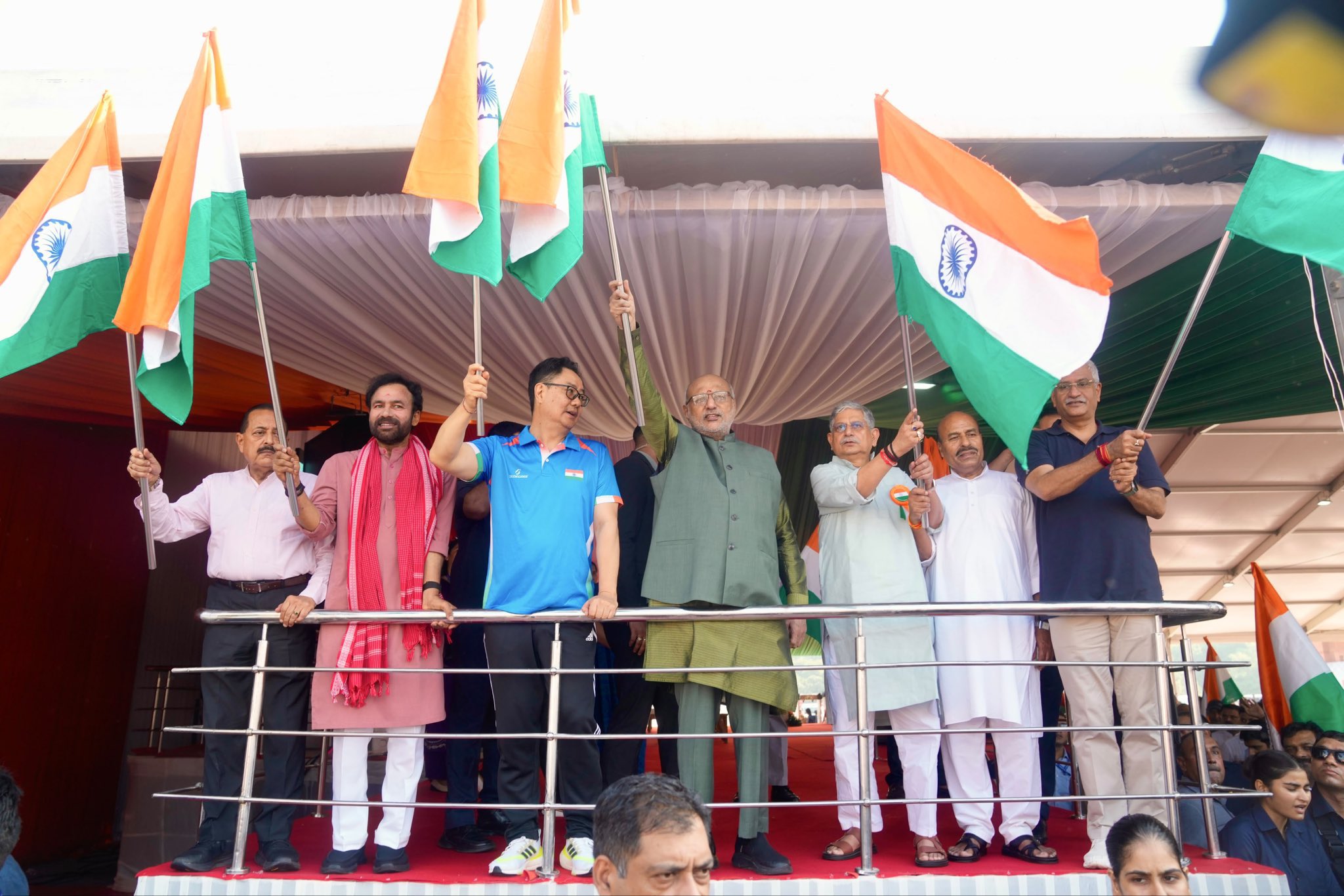 Vice President C P Radhakrishnan addresses Har Ghar Tiranga Bike Rally marking 150 years of Vande Mataram