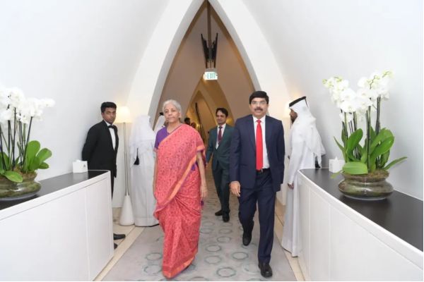 Finance Minister Nirmala Sitharaman reaches Doha to attend AIIB Annual Meeting