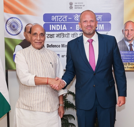 Defence Minister Rajnath Singh & his Belgian counterpart commit to expanding bilateral defence ties through dialogue, high-level visits and capacity building