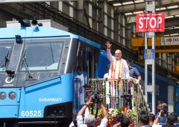 Union Minister Amit Shah flags-off country’s first LNG-powered train from Sabarmati