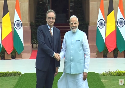 PM Modi holds bilateral talks with his Belgian counterpart Bart De Wever in New Delhi