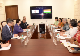Union Finance Minister Nirmala Sitharaman meets AIIB President Zou Jiayi 