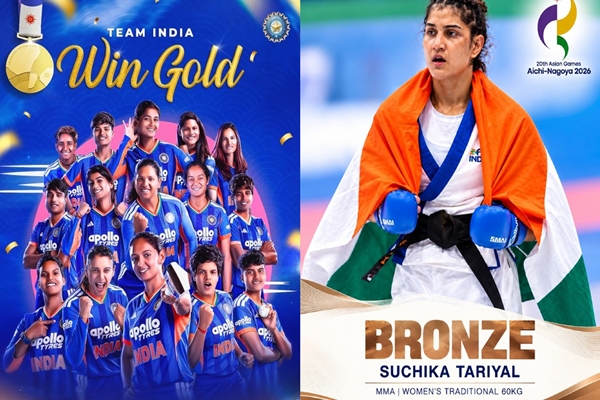 PM Modi Congratulates Women’s Cricket Team on Asian Games Gold, Suchika Tariyal on Historic Bronze Medal