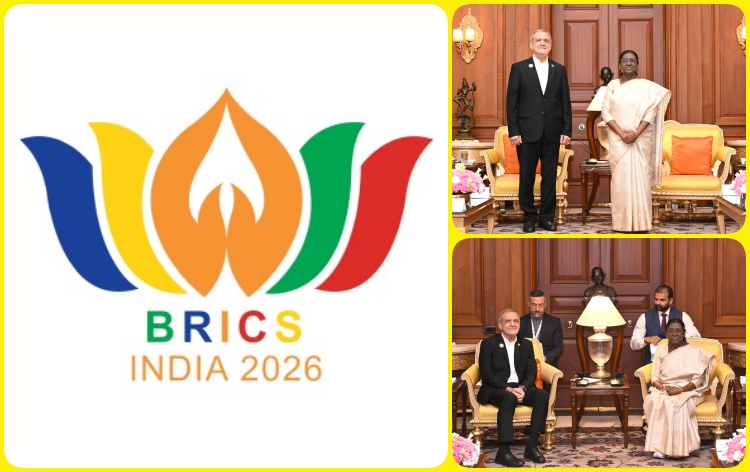 ইৰাণৰ ৰাষ্ট্ৰপতি মাছুদ পেজেস্কিয়নক ৰাষ্ট্ৰপতি মুৰ্মুৰ সাক্ষাৎ
