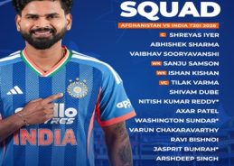 Cricket: 15-member Indian men’s squad announced for three-match T20I  against Afghanistan