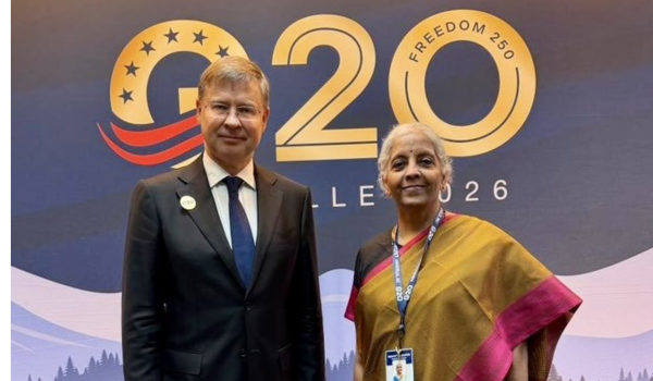 Finance Minister Nirmala Sitharaman holds talks with European Commissioner for Economy Valdis Dombrovskis in Asheville, US news image