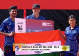 India’s compound mixed archery team of Sahil Jadhav & Chikitha Taniparthi win gold medal at Asian Games 2026 India’s compound mixed archery team of Sahil Jadhav & Chikitha Taniparthi win gold medal at Asian Games 2026
