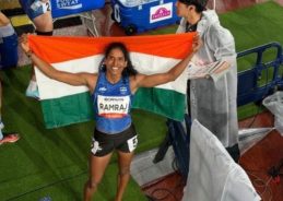Vithya Ramraj wins bronze medal in 400m women’s hurdles, sets new national record