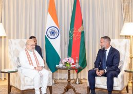 Union Minister Amit Shah meets Prince Rahim Aga Khan V in New Delhi Union Minister Amit Shah meets Prince Rahim Aga Khan V in New Delhi