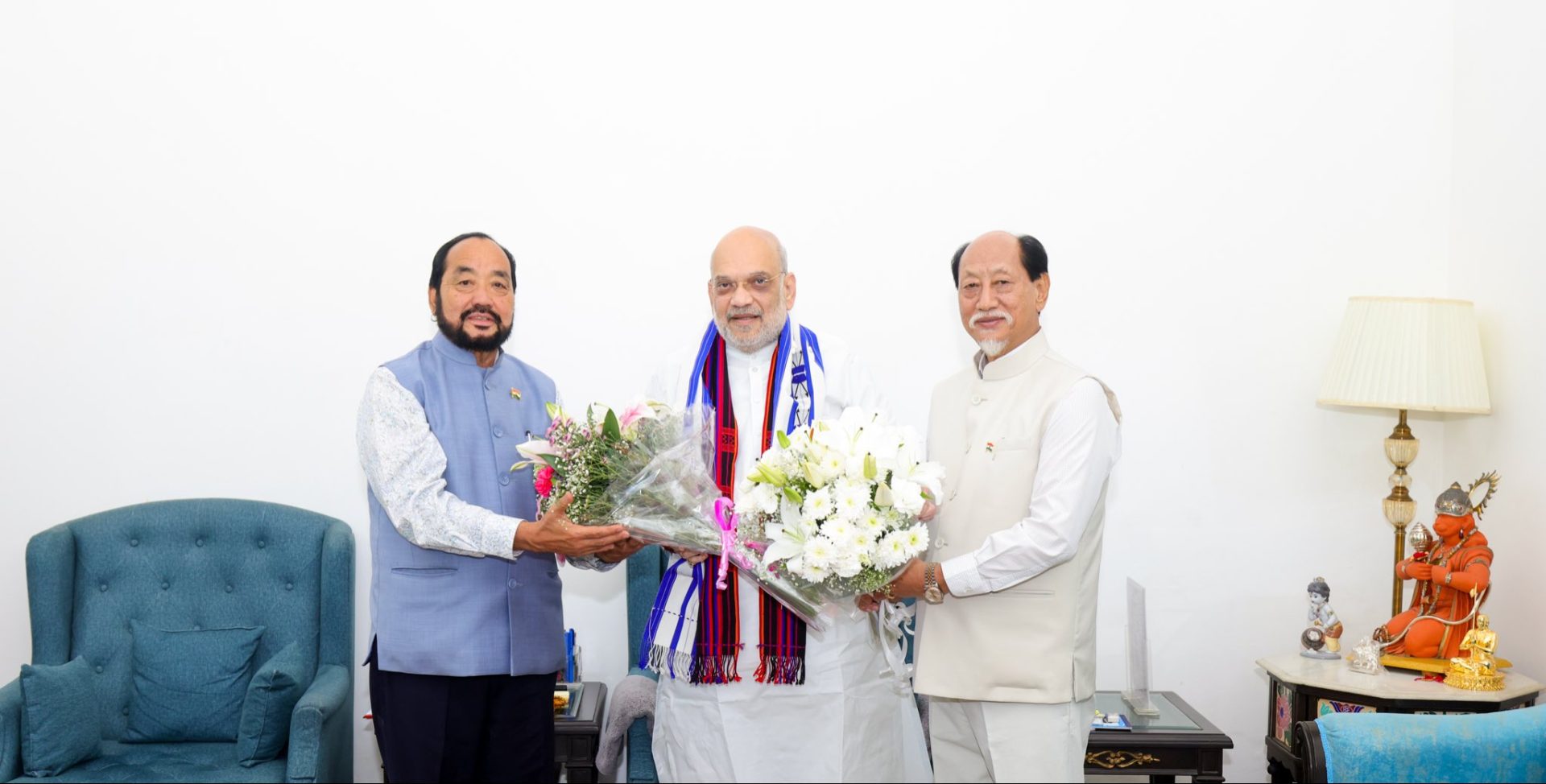 नागालैंड के मुख्यमंत्री नेफ्यू रियो और उपमुख्यमंत्री यानथुंगो पैटन ने गृह मंत्री अमित शाह से मुलाकात की