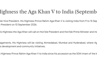 Prince Rahim Aga Khan V Begins India Visit; To Meet President, PM and Senior Ministers