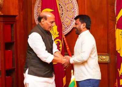 Defence Minister Rajnath Singh Meets Sri Lankan President Anura Kumara Dissanayake in Colombo