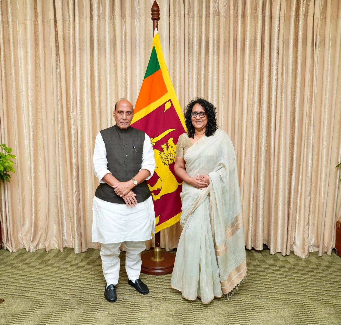 Defence Minister Rajnath Singh meets Sri Lankan PM Dr Harini Amarasuriya in Colombo