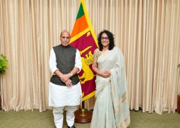 Defence Minister Rajnath Singh meets Sri Lankan PM Dr Harini Amarasuriya in Colombo