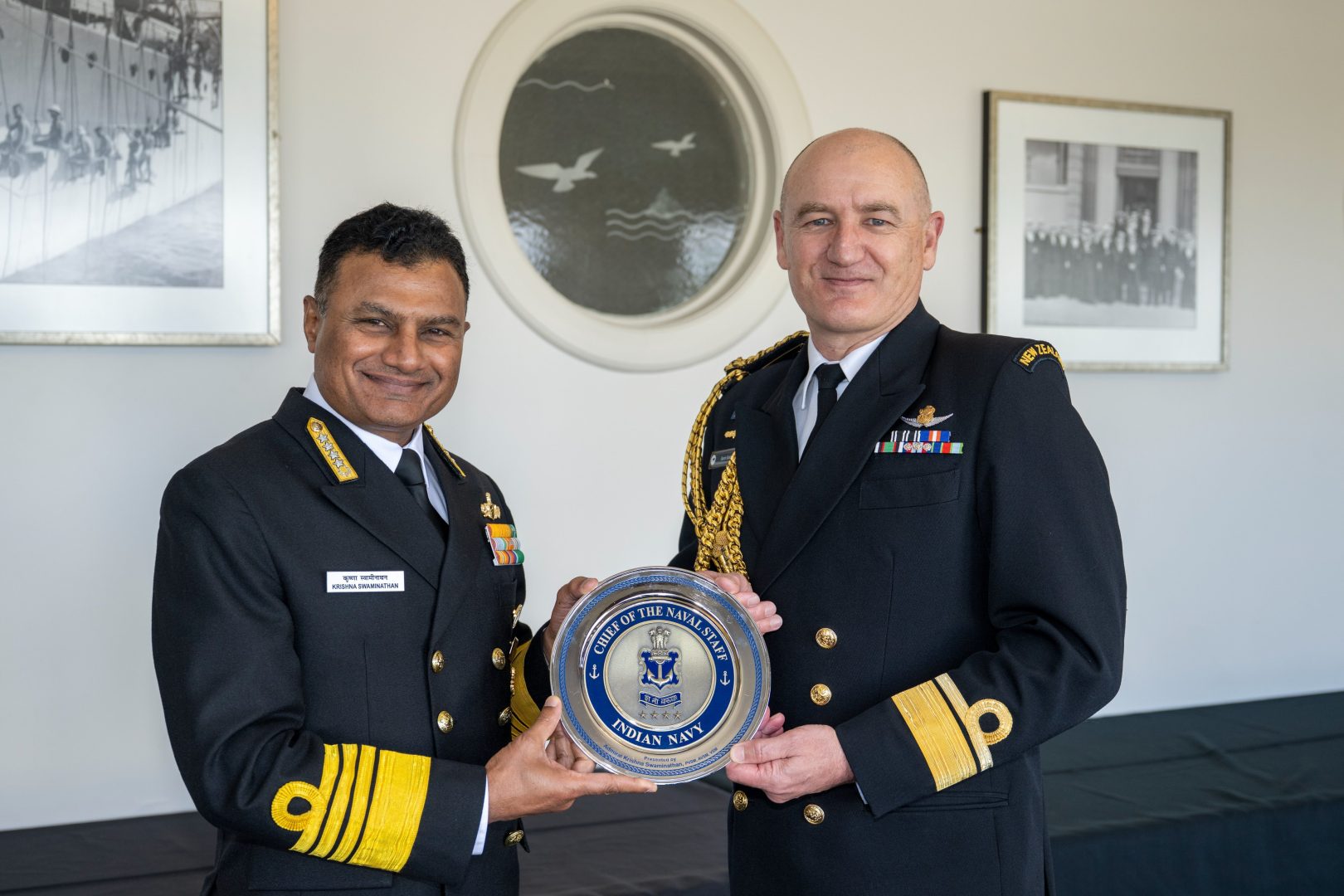CNS Admiral Krishna Swaminathan holds talks with Chief of Royal New Zealand Navy Rear Admiral Garin Golding news image