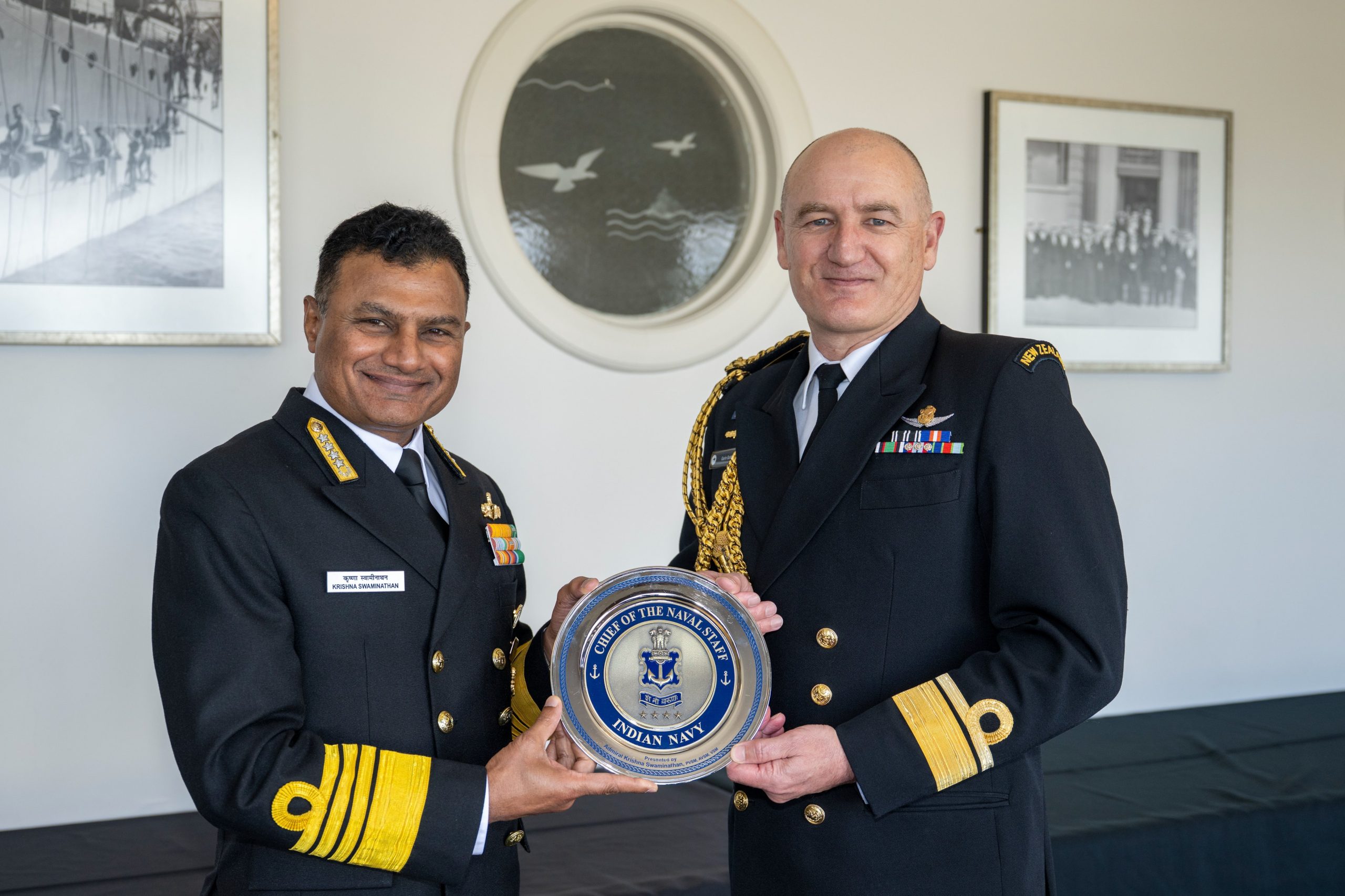 CNS Admiral Krishna Swaminathan meets Chief of Royal New Zealand Navy Rear Admiral Garin Golding