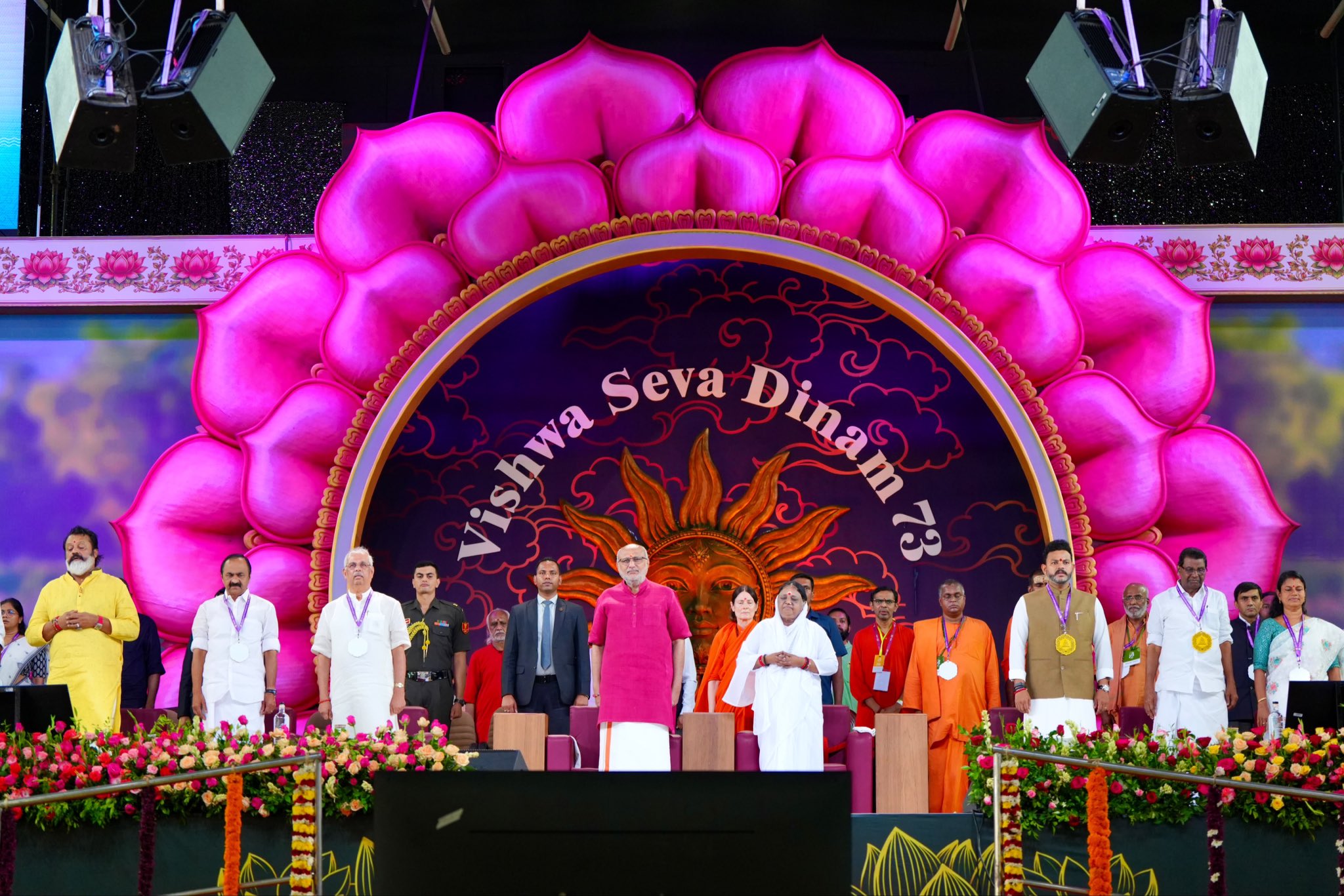 Vice President C.P. Radhakrishnan Attends Mata Amritanandamayi’s 73rd Birthday Celebrations in Kerala