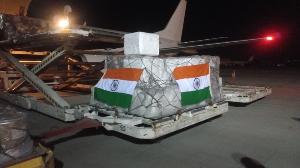 भारत ने अफगानिस्तान को मानवीय सहायता के अंतर्गत जीवनरक्षक दवाओं और चिकित्सा सामग्री की एक खेप भेजी