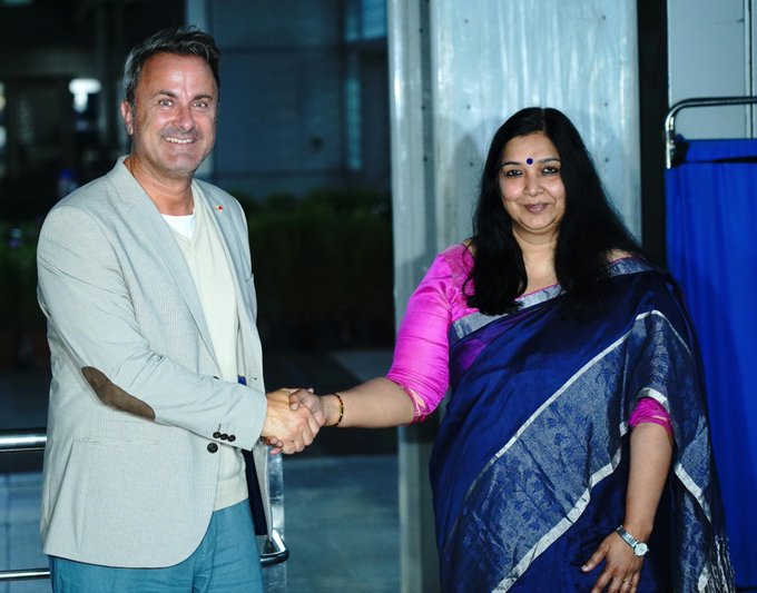Luxembourg Deputy PM Xavier Bettel arrives in New Delhi for official visit