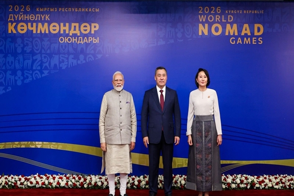 PM Modi with SCO leaders participates in 6th World Nomad Games opening ceremony in Bishkek