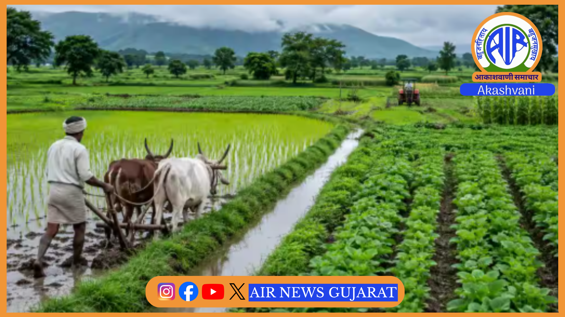 દેશમાં એક હજાર 71 લાખ હેક્ટરથી વધુ વિસ્તારમાં ખરીફ પાકોનુ વાવેતર