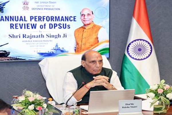 Defence Minister urges DPSUs to focus on timely delivery, self-reliance & global-standard quality
