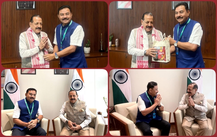 কেন্দ্ৰীয় মন্ত্ৰী ড° জীতেন্দ্ৰ সিঙক সাক্ষাৎ অসম বিধানসভাৰ অধ্যক্ষ ৰণজিৎ কুমাৰ দাসৰ