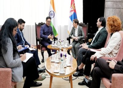 Union Minister Kiren Rijiju holds bilateral meetings with several leaders on sidelines of NAM