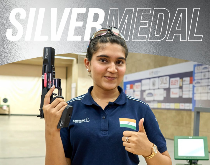 ASIAN GAMES 2026: ईशा सिंह ने महिलाओं की 25 मीटर पिस्टल व्यक्तिगत स्पर्धा में रजत पदक जीता