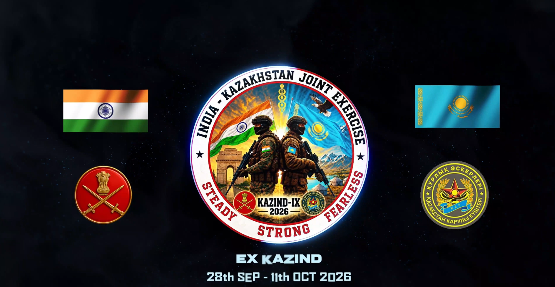 भारत-कजाकिस्तान संयुक्त सैन्य अभ्यास कज़िंद-2026 के लिए भारतीय सशस्त्र बल हुआ रवाना