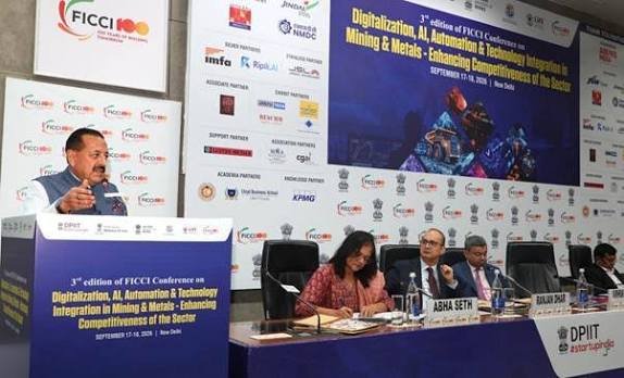 Union Minister Jitendra Singh addresses FICCI conference on digitalisation, AI and automation in mining