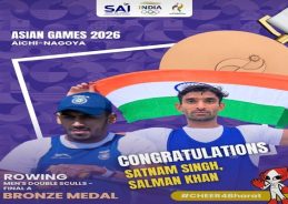 Satnam Singh, Salman Khan win India’s first Asian Games medal in men’s double sculls Satnam Singh, Salman Khan win India’s first Asian Games medal in men’s double sculls