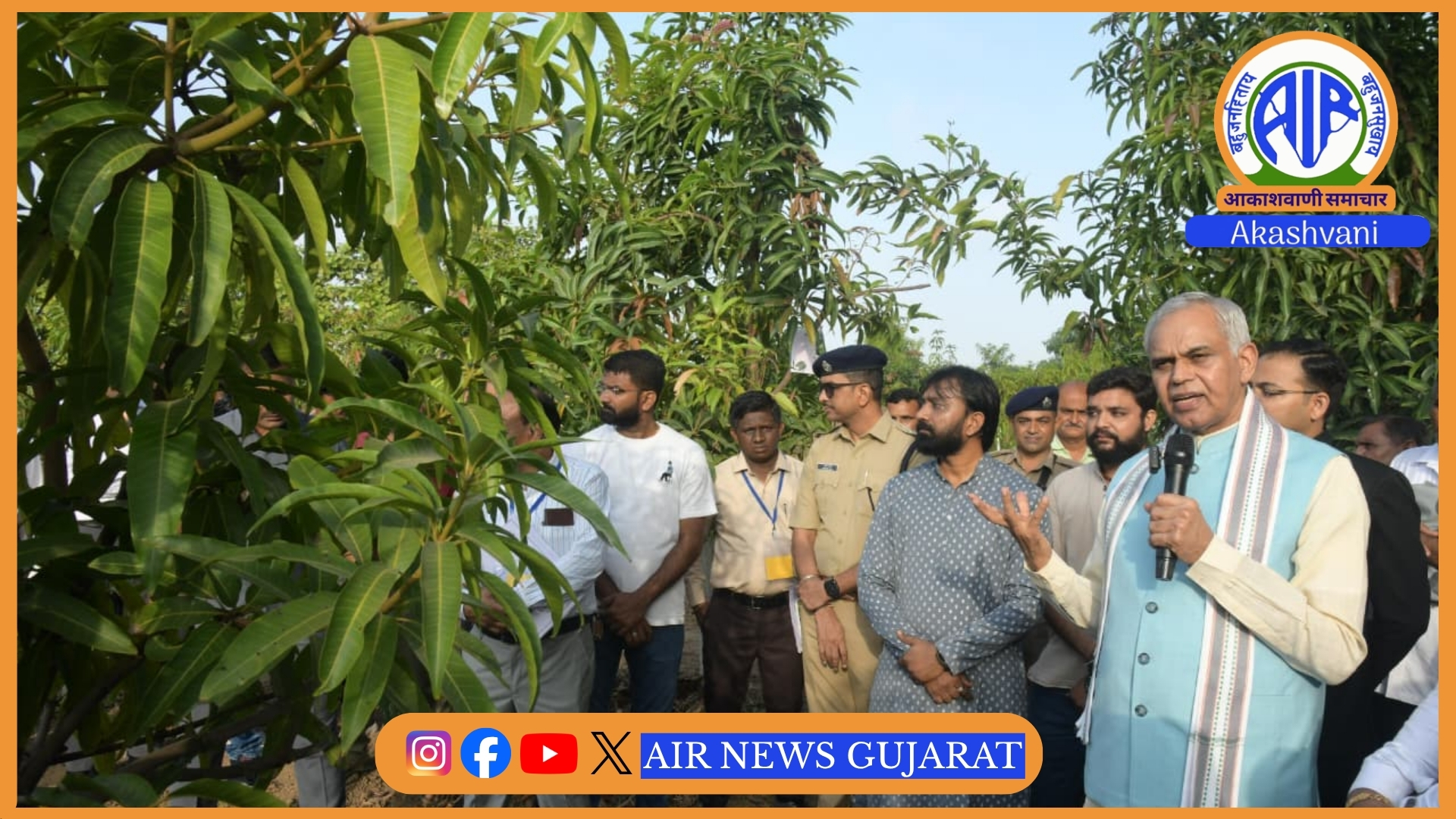 પાટણમાં રાજ્યપાલ આચાર્ય દેવવ્રતએ મોડલ ફાર્મની મુલાકાત લીધી : પ્રાકૃતિક ખેતી અપનાવવા આહવાન