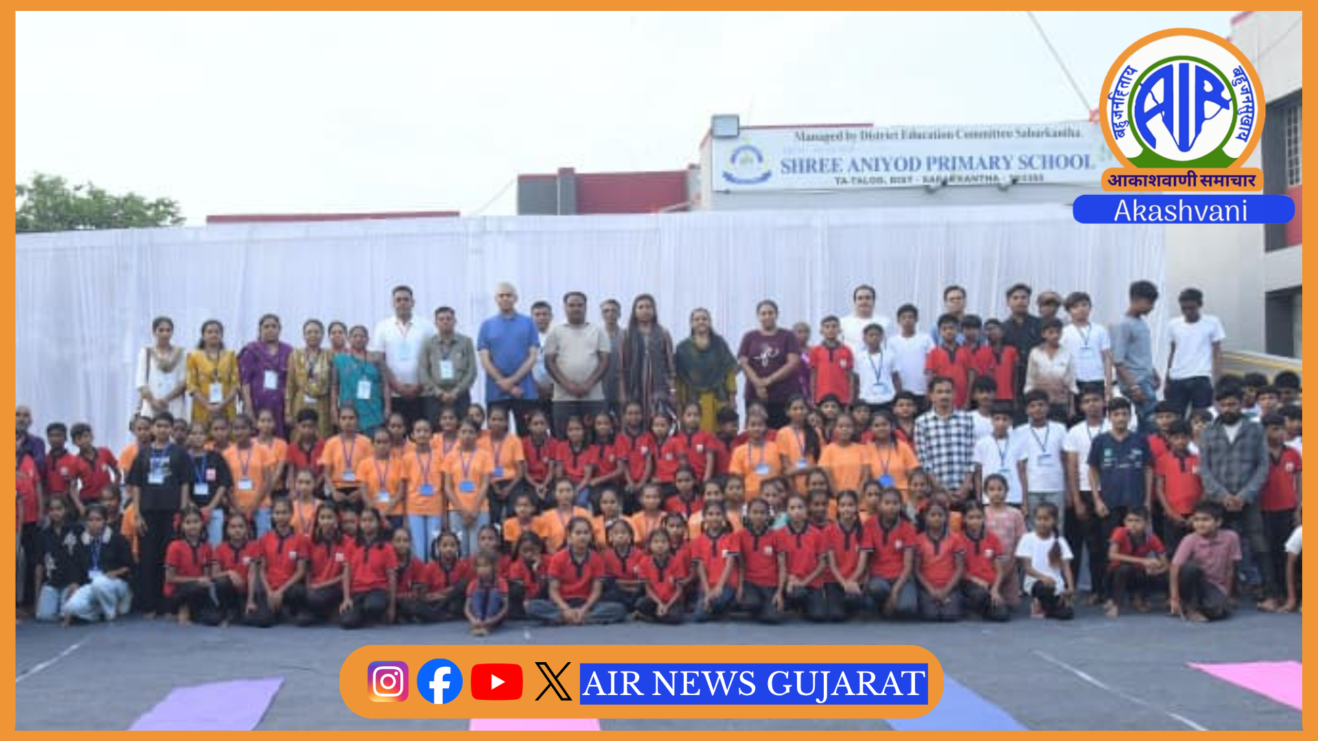 તલોદના અણિયોડ ગામે રાજ્યપાલ આચાર્ય દેવવ્રતે વિદ્યાર્થીઓ-ગ્રામજનો સાથે કર્યા યોગ