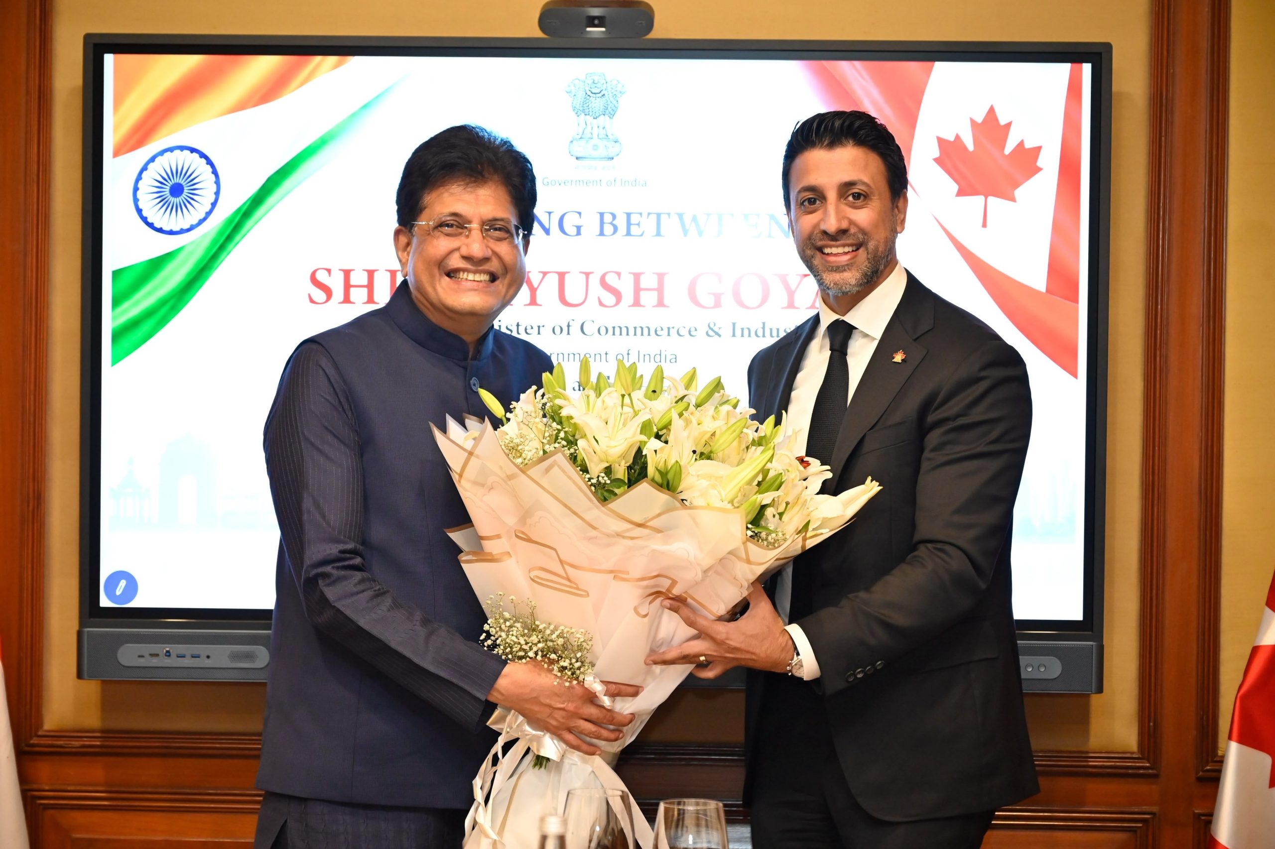 Union Minister Piyush Goyal, Canada’s Maninder Sidhu Discuss Expediting India-Canada CEPA Talks